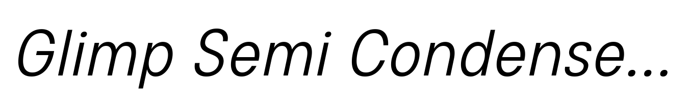 Glimp Semi Condensed Light Italic